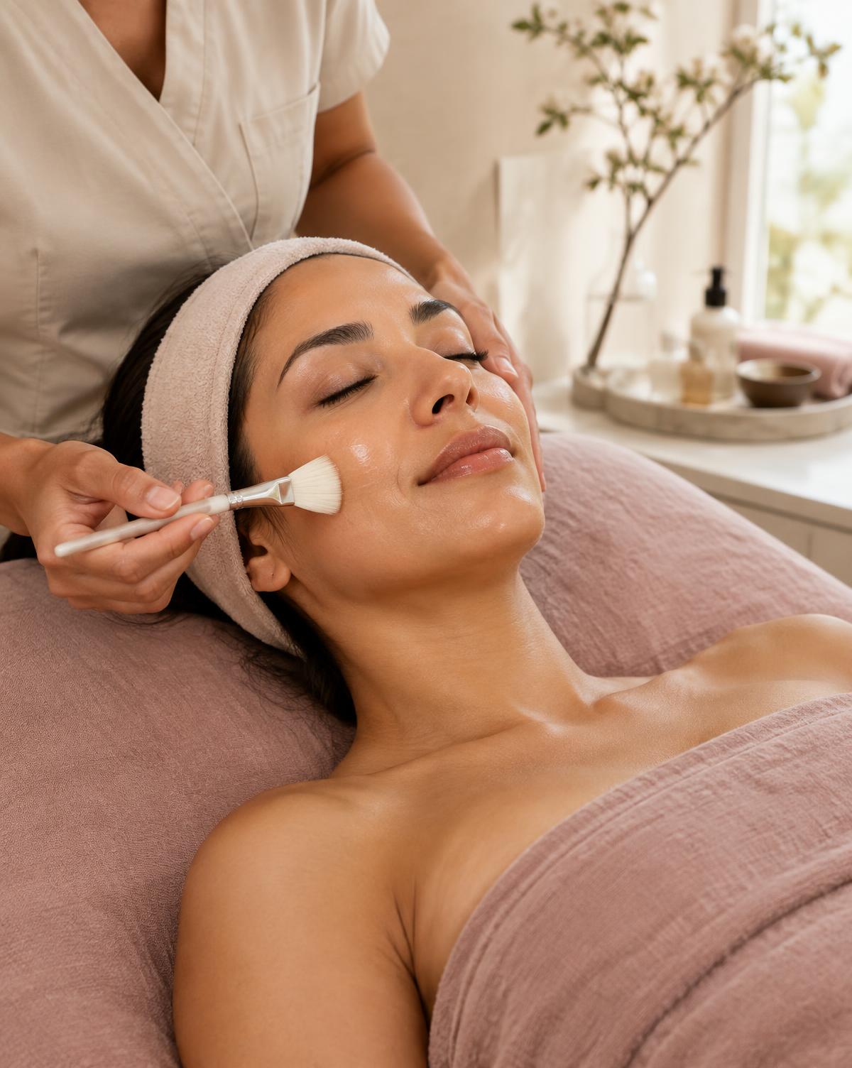 Tratamiento facial personalizado en un ambiente cálido y profesional